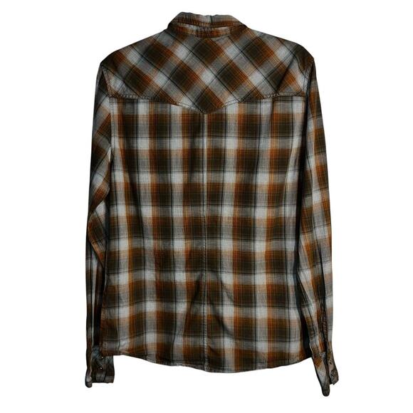 DIVIDED by H&M Western Plaid Snap Button Shirt Men’s Size Medium - Picture 3 of 8